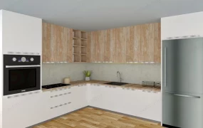 White And Wood Kitchen