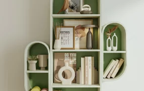Cute Bookshelf Decor Idea