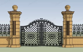 Iron Driveway Entrance Gate