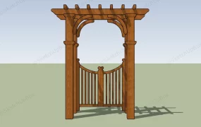 Wood Garden Gate