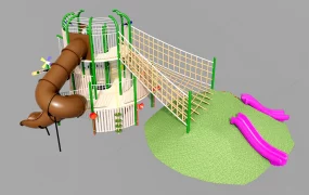 Kids Outdoor Climbing & Slides Structure