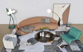 Casual Living Room Furniture Set
