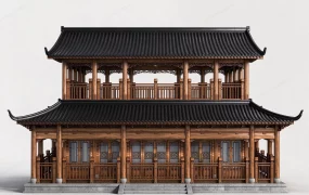Traditional Chinese Timber Pavilion Building
