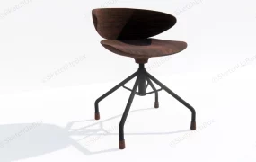 Wood Swivel Bar Stool