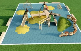 Natural Wooden Playground
