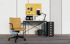 Industrial Style Desk And Filing Cabient