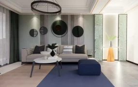 Modern Sophisticated Living Room Interior Scene