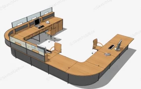 Large U Shaped Reception Desk