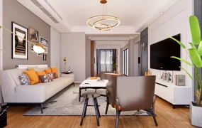 Minimalistic Living Dining Room Design