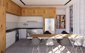 Kitchen With Dining Table Design