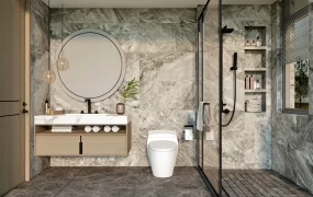 Grey Marble Bathroom Idea