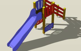 Red & Blue Playground Slide