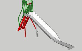 Long Metal Playground Slide
