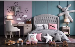 Whimsical Kids Bedroom & Study Suite