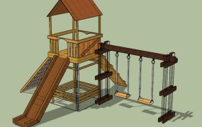 Wood Outdoor Playset