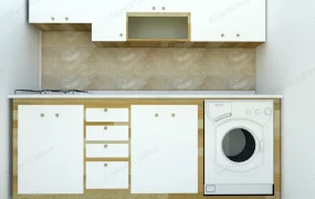 Small Kitchen With Washing Machine