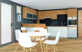 Kitchen With Dining Table Design