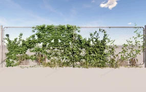 Steel And Vine Fence