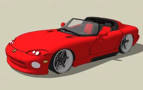 Red Convertible Sports Car
