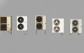 Old Air Conditioner Outside Units