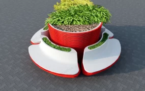 Raised Garden Bed With Surround Benches