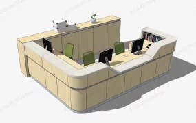 3 Person Reception Desk