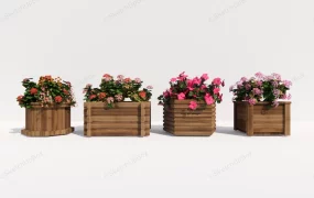 Wood Raised Planter Boxes