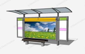 Bus Shelter With Advertisement