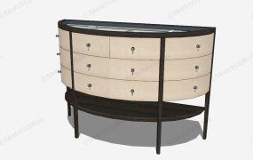 Half Moon Console Cabinet