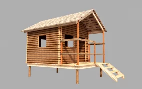 Wooden Stilt Hut
