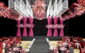 Luxury Pink Wedding Venue And Reception