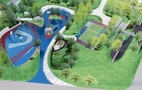 Community Park With Playground