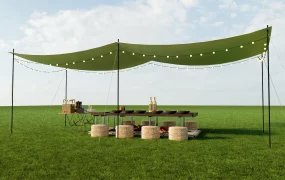 Outdoor Bbq With Canopy