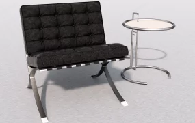 Barcelona Chair And Side Table