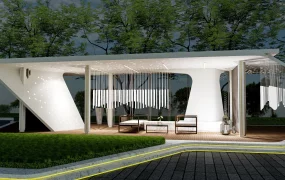 Modern Pavilion With Furniture Design