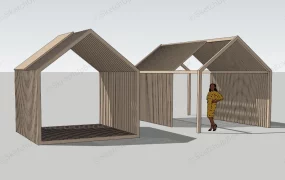 Shed Roof Wooden Pavilion