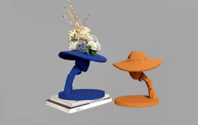 Abstract Lady Head Sculpture