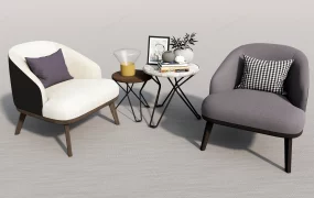 Velvet Accent Chairs Set