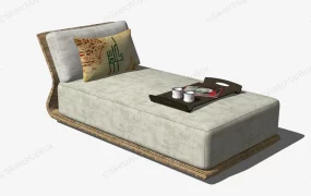 Rattan Chaise Longue