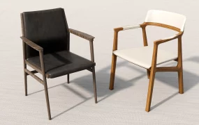 Leather And Wood Dining Chairs