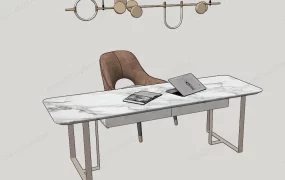 Modern Luxury Executive Office Desk Setup
