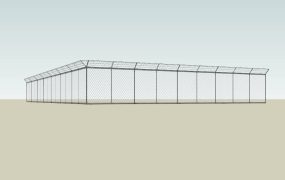 Corner Of Security Mesh Fencing Panels
