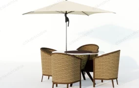 Wicker Rattan Patio Dining Set