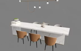 Luxury Kitchen Island Bar Dining Setup
