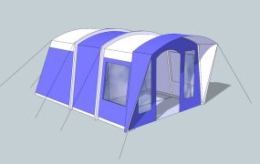 Blue And White Family Camping Tent