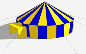 Yellow And Blue Circus Tent