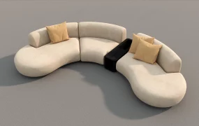 Curved Modern Sectional Sofa