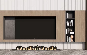 Modern Minimalist Media Feature Wall