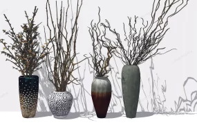 Decorative Twigs In Vases