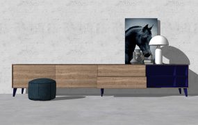 Narrow Wooden TV Stand